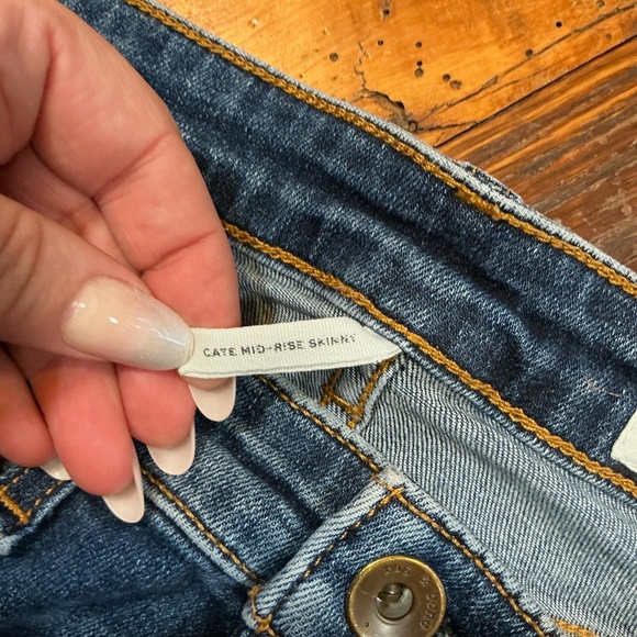 rag & bone Cate Mid-Rise Skinny Jeans Women’s Size 26 Valley Line Blue Denim - Picture 7 of 7